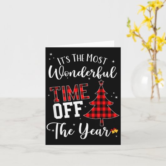 Christmas Trees It's The Most Wonderful Time Off T カード (黄色い花)