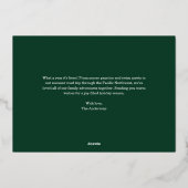 Christmas Trees Joy Photo Holiday Gold Foil Card 箔シーズンカード (裏面)