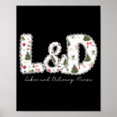 Christmas Trees Labor And Delivery Nurse Xmas Gift ポスター (正面)