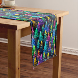 Christmas Trees Neon Table Runner ショートテーブルランナー