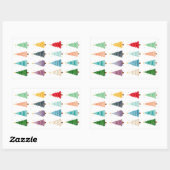  Christmas trees, Ornaments for a Joyful Season  長方形シール (シート)