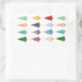  Christmas trees, Ornaments for a Joyful Season  長方形シール (バッグ)