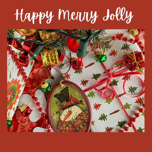 Christmas Trees Red and Green on White ラッピングペーパー