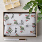 Christmas Trees & Reindeer Wrapping Paper 薄葉紙 (ギフト)