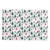 Christmas Trees Scandi Pine Forest Cozy Patterned 枕カバー (裏面-左)