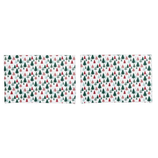 Christmas Trees Scandi Pine Forest Cozy Patterned 枕カバー (フロントセット)