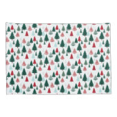 Christmas Trees Scandi Pine Forest Cozy Patterned 枕カバー (裏面-右)