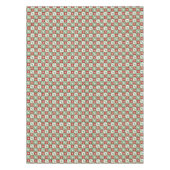 Christmas trees, snowflakes, stars, red, green テーブルクロス (正面)