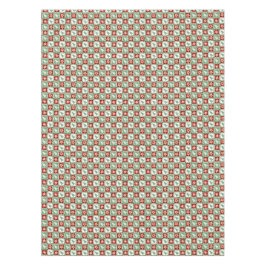 Christmas trees, snowflakes, stars, red, green テーブルクロス