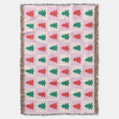 Christmas Trees Throw Blanket スローブランケット (正面縦)
