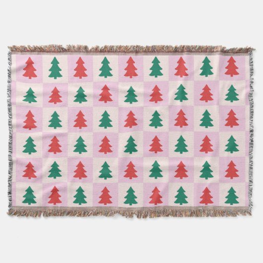 Christmas Trees Throw Blanket スローブランケット (正面)