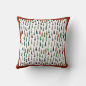 Christmas trees  throw pillow クッション (裏面)