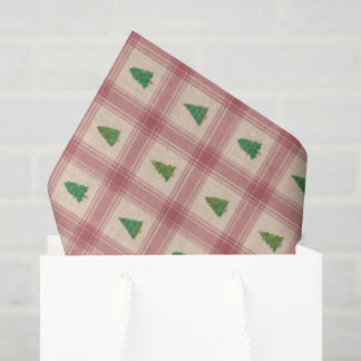 Christmas Trees Tissue Paper with Golden Accents 薄葉紙