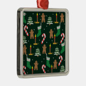 Christmas trees with gingerbread men,  メタルオーナメント (右)