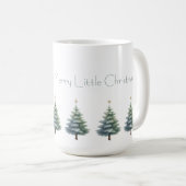 Christmas Trees with Personalized Message Mug コーヒーマグカップ (正面右)