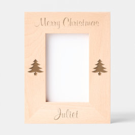 Christmas Trees Xmas Laser Etched Picture Frame レーザー彫刻フレーム