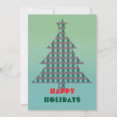 Christmas Trendy Checks Customize Party 招待状 (裏面)