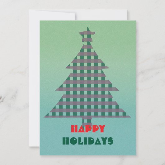 Christmas Trendy Checks Customize Party 招待状 (裏面)