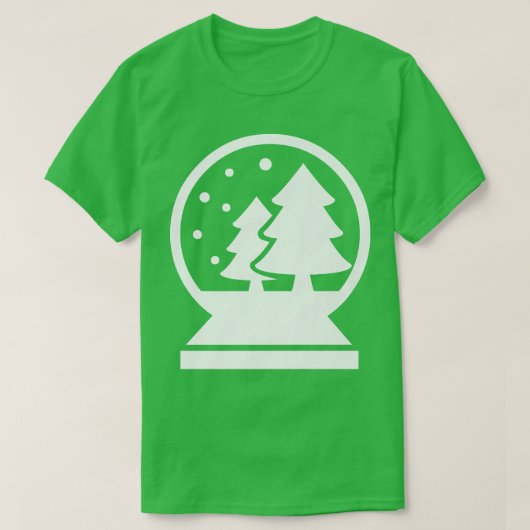 Christmas Trendy Drawing Snow Globe Tシャツ (デザイン正面)