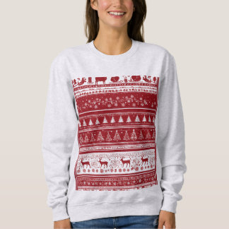 Christmas tress and deer ,sweat-shirt for women  スウェットシャツ