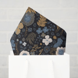 Christmas Tropical Coastal Blue Hibiscus Floral  薄葉紙