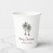 Christmas Tropical Palm Trees Holiday Party 紙コップ (裏面)