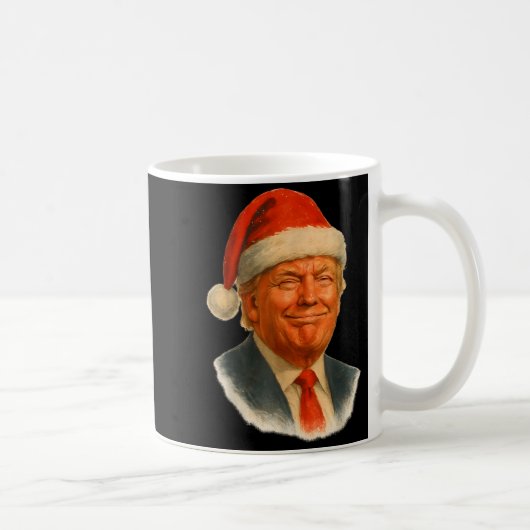 Christmas Trump Face Santa Funny Xmas Meme Men Wom コーヒーマグカップ (右)