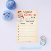 Christmas Tune Santa Game Cardの名前 チラシ (シングル)