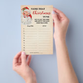 Christmas Tune Santa Game Cardの名前 チラシ (ハンドル)