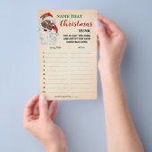 Christmas Tune Santa Game Cardの名前 チラシ (ハンドル)