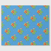 Christmas turtle with the gift ラッピングペーパー (フラット)