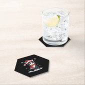 Christmas Tuxedo Cat Santa Scarf Ugly Xmas Women G ペーパーコースター (インサイチュ)