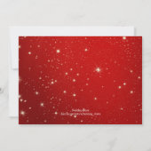 Christmas Twinkling Red One Photo Greeting Card (裏面)