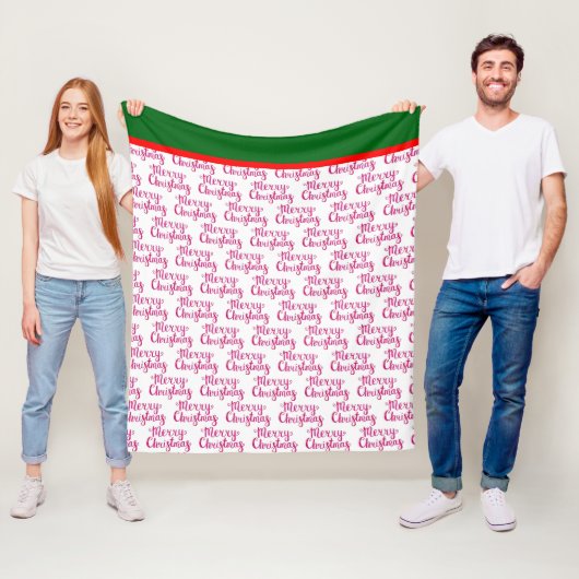 Christmas Typography  フリースブランケット (インサイチュ)