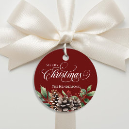 Christmas Typography Custom Name Tag フェイバータグ