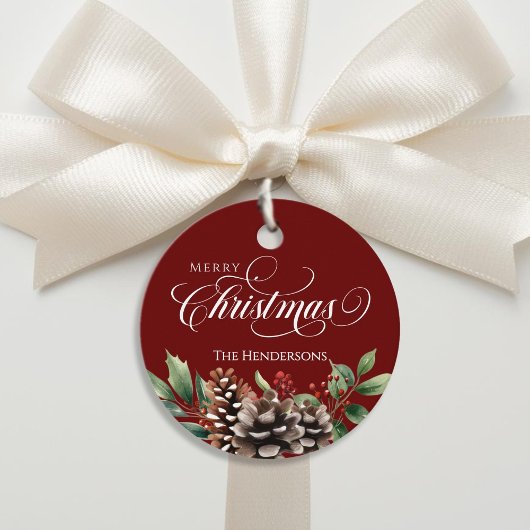 Christmas Typography Custom Name Tag フェイバータグ
