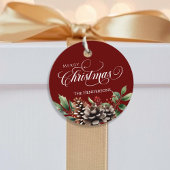 Christmas Typography Custom Name Tag フェイバータグ