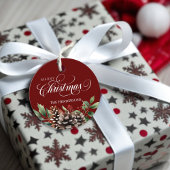 Christmas Typography Custom Name Tag フェイバータグ