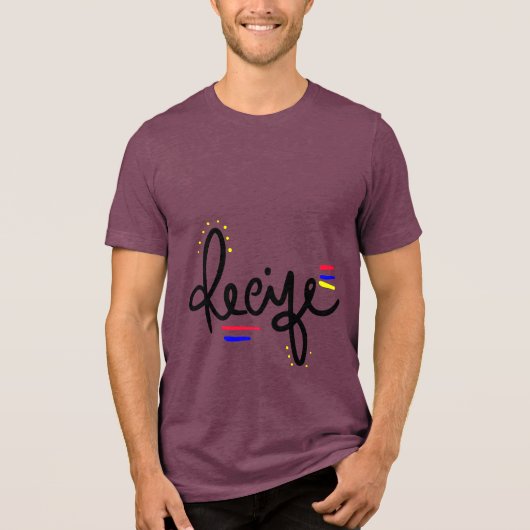 Christmas Typography Sayings トライブレンドＴシャツ (正面)