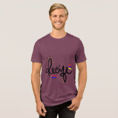 Christmas Typography Sayings トライブレンドＴシャツ (正面全面)