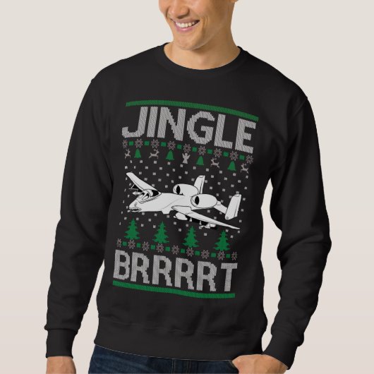 Christmas Ugly Sweater Style Military Gun Owner スウェットシャツ (正面)