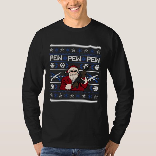 Christmas Ugly Sweater Style Military Gun Owner 1 Tシャツ (正面)