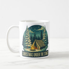 Christmas Under the Stars Camping Scene コーヒーマグカップ