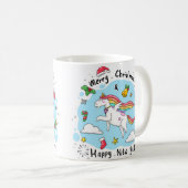 Christmas Unicorn コーヒーマグカップ (正面右)