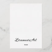 Christmas Unicorn  箔シーズンカード (裏面)