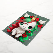 Christmas Unicorn  箔シーズンカード (回転した状態)