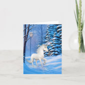 Christmas Unicorn fantasy fun christmas card カード (正面)