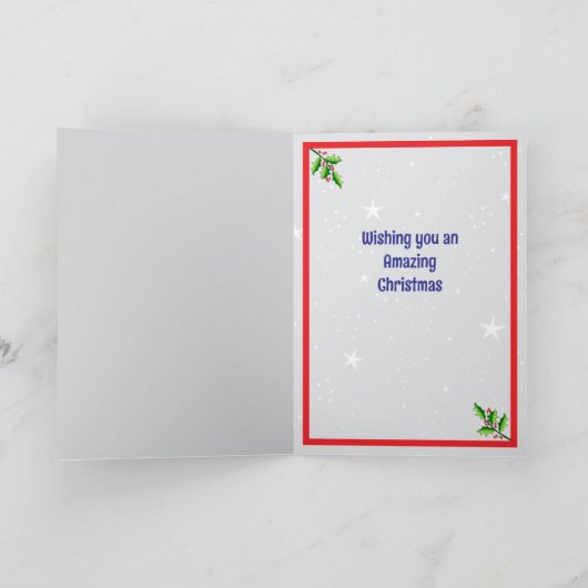 Christmas Unicorn Folded Greeting Card カード (内部)