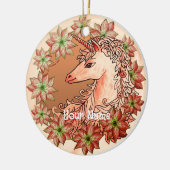 Christmas Unicorn ornament セラミックオーナメント (左)