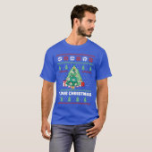 Christmas Unicorn Santa Christmasree Unicorn retro Tシャツ (正面フル)